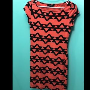 Forever 21 orange aztec dress Small